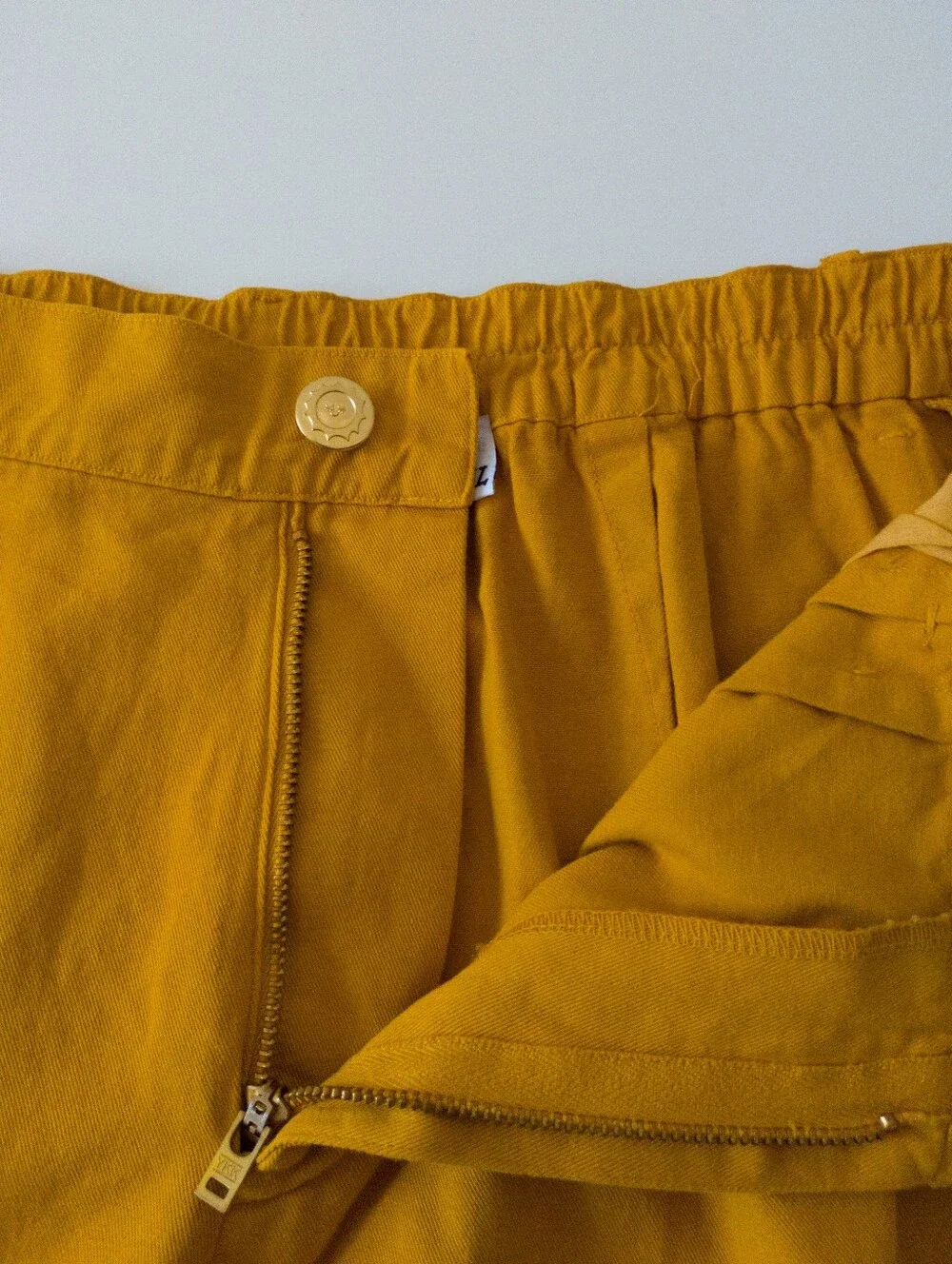 Big Bud Press Mustard Heavyweight Pleated Trousers Pants XL Cotton - Picture 3 of 10